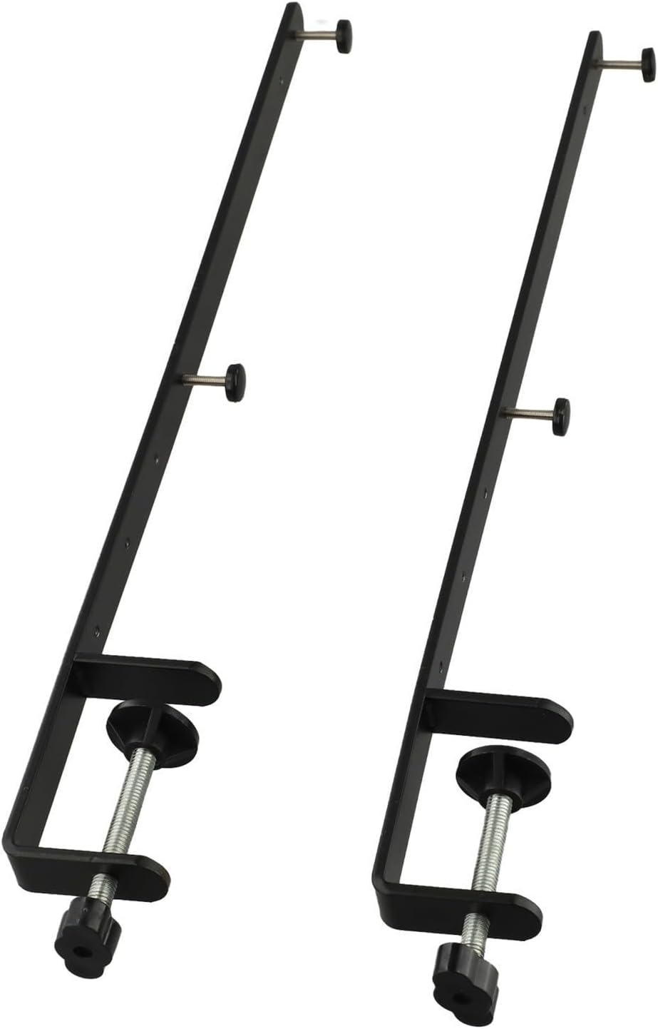2Pcs Extended Desk Clamp, Metal Pegboard Fixing Bracket, Heavy Duty Table Clip for Gaming Setup Organizer, Adjustable Mount, Nailless Desktop