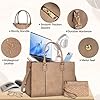 NEWHEY Handtasche Damen 15,6 Zoll Shopper Damen Groß Arbeitstasche Tote mit Clutch PU Leder Aktentasche Damen Laptoptasche Messenger Umhängetasche für Schule Büro Reisen Business #4