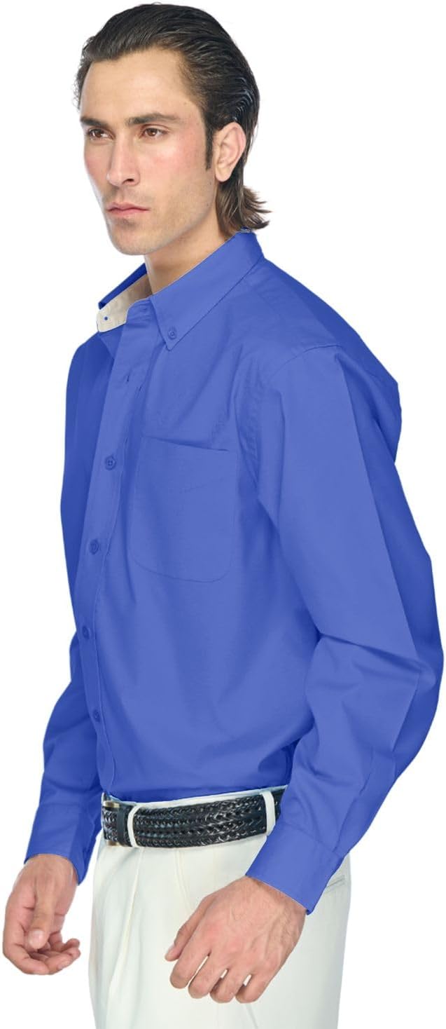 JustBlanks Men's Dress Shirts Long Sleeve Mens Dress Shirts for Men Work Mens Button up Shirts Long Sleeve