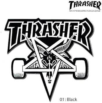 Amazon スラッシャー Sk8 Goat Big Boardステッカー Thrasher Sk8 Goat Big Board Sticker Black デカール Thrasher スラッシャー スケートボード