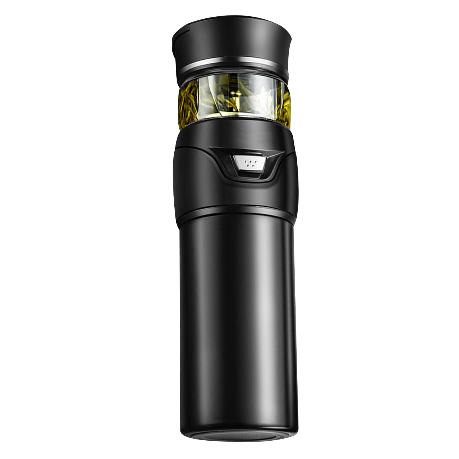 Generic Botella de té de Acero Inoxidable, Elegante Taza de Viaje Aislada para Hombres en la Oficina o en Casa con Infusor (BLACK)