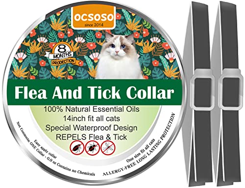 Ocsoso Flea Collar For Cats, Dogs Flea And Tick Collar, Botanical Collars For Tick And Flea Prevention And Protection, Pet Flea & Tick Collar Fit Of Kitten And Puppy - 13 Inch #TOP30
