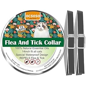 Flea Collar for Cats, Dogs Flea and Tick Collar, Botanical Collars for Tick and Flea Prevention and Protection, Pet Flea & Tick Collar Fit of Kitten and Puppy – 13 Inch