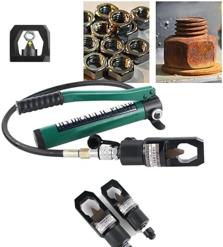 12Ton/16Ton Hydraulic Nut Splitter Tool - Heavy Duty Nut Cutter with Hand Pump, Rust Screw Nut Remover, Split Type with Large & Small Blades, FYP-24, FYP-22
