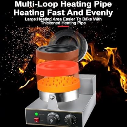 PODEC Kommerzieller Burger-Waffeleisen, 1300 W Antihaftbeschichtete Hamburger-Press-Backmaschine Mit Zeit- Und 50–300 ℃ Temperaturregelung, Für Den Privaten Und Gewerblichen Gebrauch – Bild 4