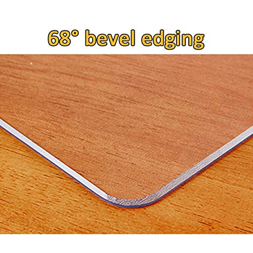 Protecteur de nappe transparent mat biseauté fini les rayures sur table en verre