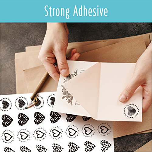 700 Pcs Heart Envelope Seals, Clear Pvc Heart Stickers In 5 Different Designs Self-Adhesive Round Sealing Stickers For Invitations Greeting Cards Party Favors Gifts Pack Crafting (Each Measures 1.3”) #TOP5