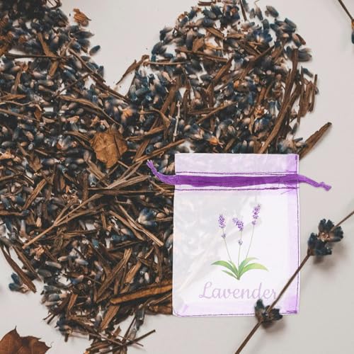 VICASKY 20 bolsas sachet de lavanda con cordón miniatura 7