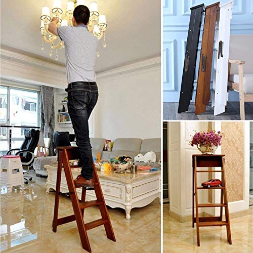 Sillas plegables de taburete de escalera de madera con 5 peldaños 8