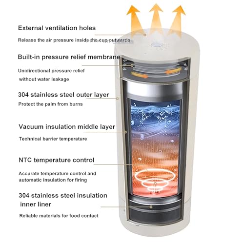 Tetera eléctrica portátil con control de temperatura 350 ml miniatura 4