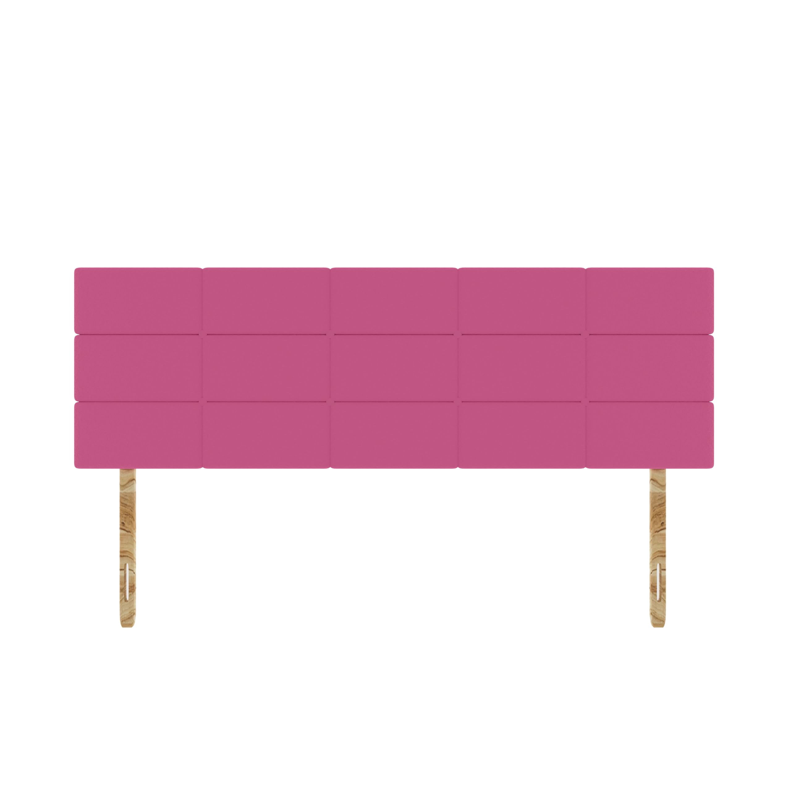 SANA SLEEP Rio Naple Suede HeadBoard - Luxury 20" Upholstered Design for Divan Beds - Multiple Fabric Options for Bedroom and Hotel Furniture- 2FT6 Small Single - Pink — image 1