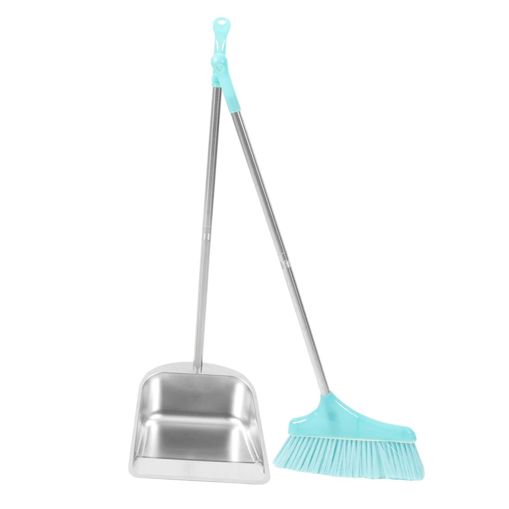 Set Scopa e Paletta con Paletta in Acciaio Inox per Casa