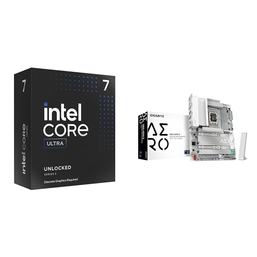 Intel Ultra 7 Desktop Processor 265KF - 20 cores (8P+12E) &amp; GIGABYTE Z890M Gaming X Ultra Core (Series 2) LGA 1851, mATX, DDR5, 3X M.2, PCIe 5.0, Front USB Type-C, 2.5GbE LAN, EZ-Latch