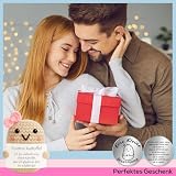Tixlux Pocket Hug Positive Kartoffel Figur, Handgefertigte Strickwolle Mini Kartoffel Dekorationsfigur mit Glücksbringer (Silber I), Mutmacher Geschenk, Gute Besserung, Einschulung