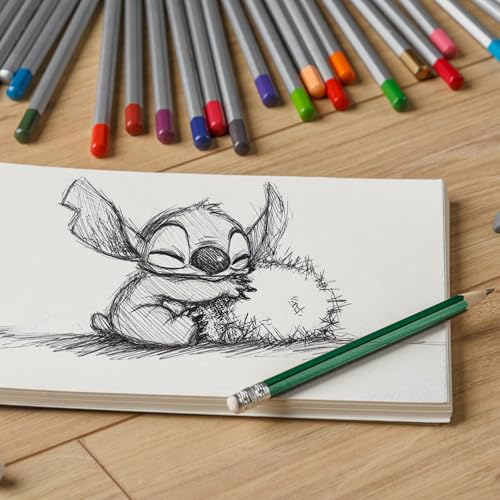 Image of PaperO A4 Sketch Book for Drawing | 100 GSM Thick Paper | 100 Pages | Spiral Wire-O Bound | Art Sketching for Artists, Kids & Adults | Simba Cover Design