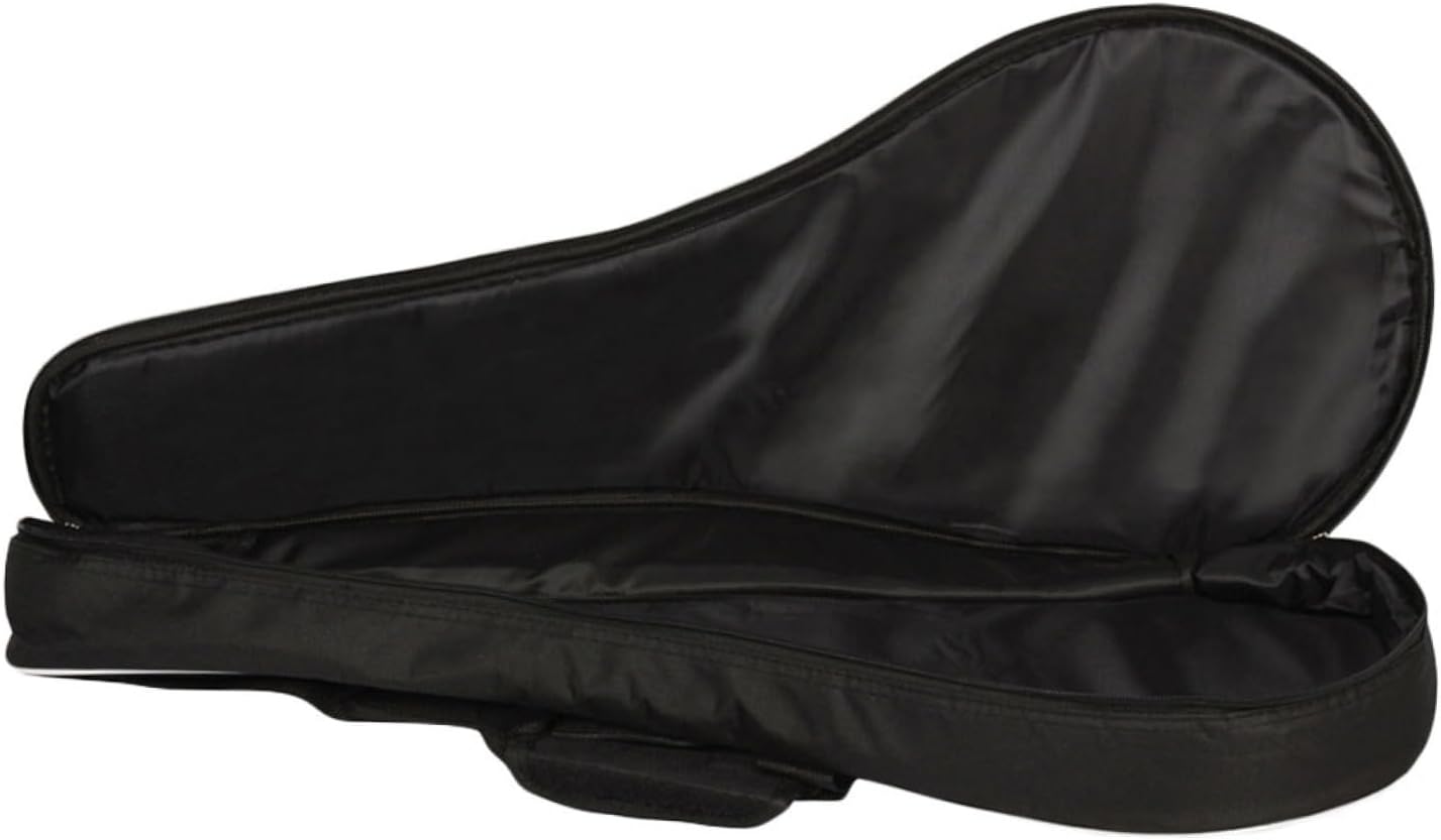 Thick Padded Mandolin Case Sturdy Gig Bag Adjustable Strap Soft Storage Pouch for Acoustic Mandolins Black