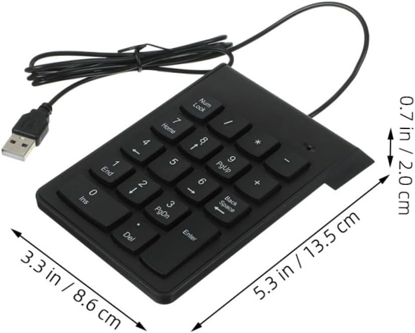Levemolo 2pcs USB Number Pad Numeric Keypad 18 Keys Portable Numpad Keyboard for Laptop PC Desktop Financial Accounting Data Entry