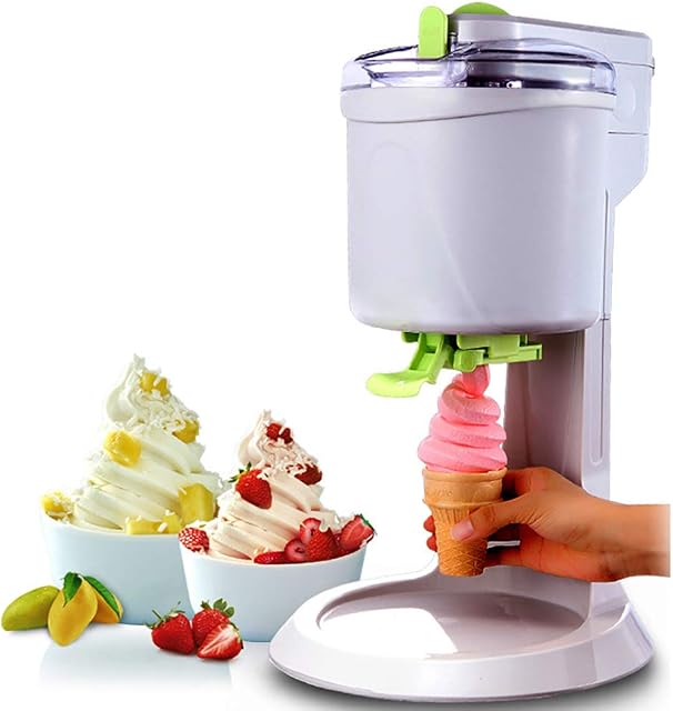 Fashion Household Small Ice Cream Machine, 1L High Capacity DIY Ice Cream Maker, Fast, Easy Clean Smooth, Suitable For Making A Variety Of Ice Cream
