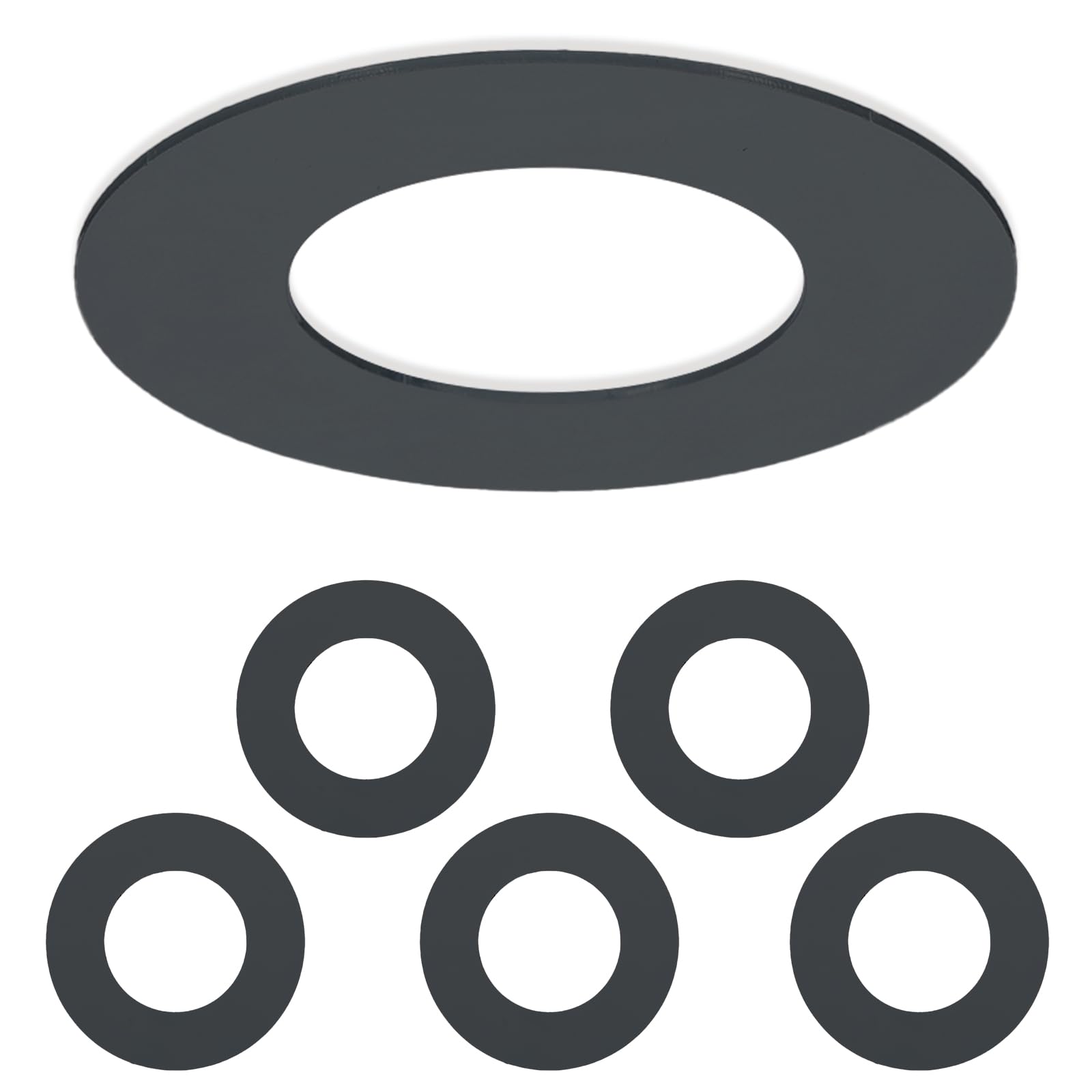 VIAPUICE Recessed Light Trim Ring 2.6" OD 1.4" ID Light Goof 6Pcs Black