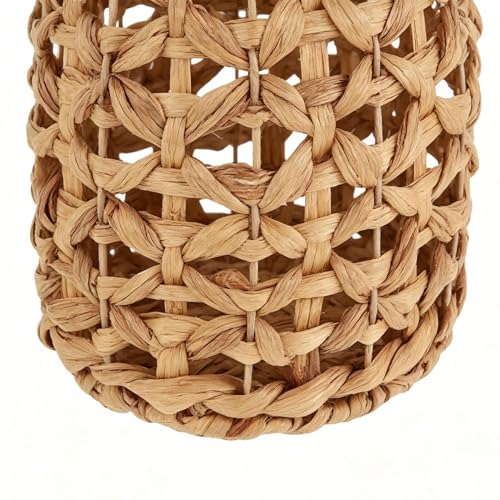 Cesta de jacinto de agua para puerta estilo boho y contenedor de flores rústico 8