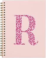 Vista 47 de Bnwepo Initial Leopard Letter T Notebook Journal, Preppy Bow Monogrammed Monogram Gifts for Women, Monogram Notebook Journal, Personalized Notebook