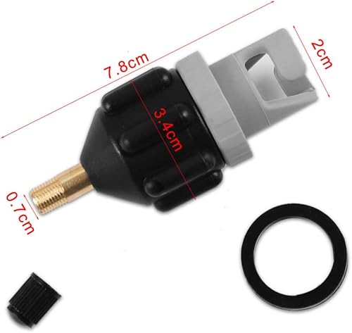 Miniatura 2 de VANZACK Adaptador de bomba SUP inflable, convertidor de bomba de aire, adaptador de válvula de aire, adaptador de bomba de aire para barco, conector