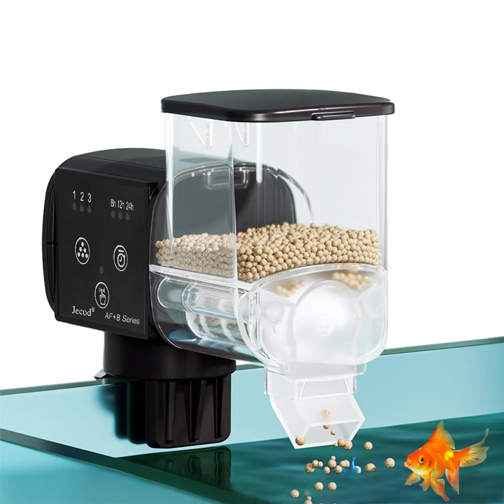 Qpets® Auto Fish Feeder, Silent Aquarium Automatic Fish Feeder, Adjustable Feeding Times Ideal for Home, Office, and Travel - Simple, 250 ml (B0D24YM7V4) Amazon Price History, Amazon Price Tracker
