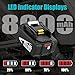 2-Pack 8000mAh High Capacity Replacement for Makita 18V Battery Compatible with Makita 18 Volt Batteries BL1860B BL1850B BL1840B BL1830B BL1815B LXT400 with LED Indicator Cordless Power Tools (White)