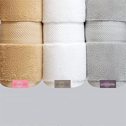 QTYQWC Badetuch, 3-teiliges Set, weiblich, Reine Baumwolle, für Erwachsene, großes saugfähiges, verdicktes, gewickeltes Handtuch, männlich (Farbe: B, Größe: wie abgebildet) (A wie abgebildet) (A wie – Bild 8