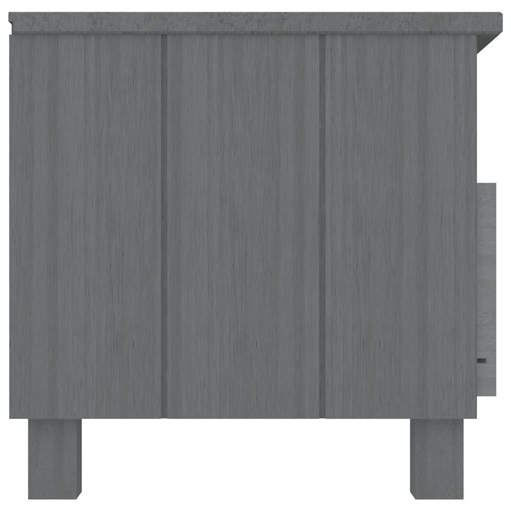 Szafka pod telewizor, ciemnoszara, z litego drewna sosnowego, 106 x 40 x 40 cm, z szufladami, przegródkami i kanałem kablowym, do przechowywania mebli do salonu, sypialni, kina domowego