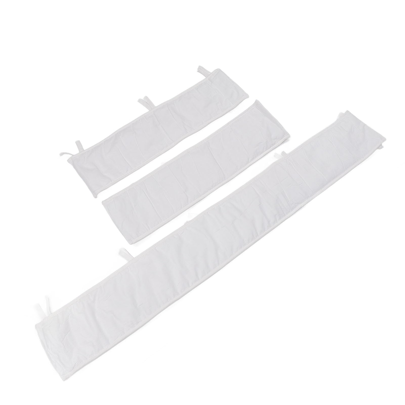 Syrisora Soft Baby Guardrail Pure Cotton Anti Collision Surround Easy to Install and Carry Washable Great Family and Friends with Minimalist Style Suitable for Home Decorations (White)