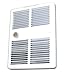 TPI HF3210RPW Series 3200 Midsized Fan Forced Wall Heater w/o Thermostat, Standard, White, 1000/750 W