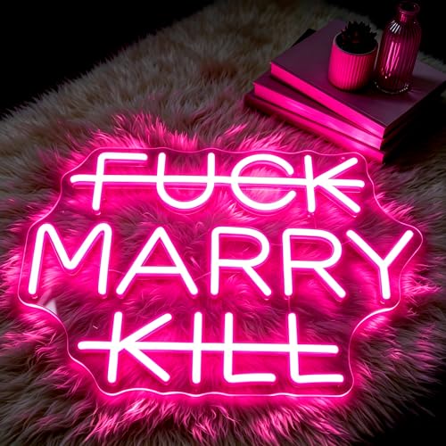 Image of Marry Neon Sign for Wall Decor Light Up Sign Led Signs for Room Party Home Wall Decor USB Powered