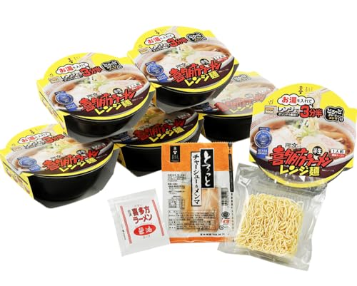河京喜多方ラーメンレンジ麺 しょうゆ味×6個 [07208-0474]