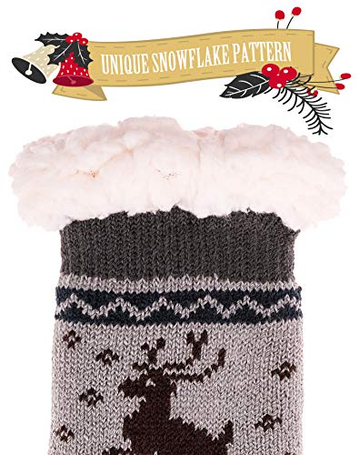 Image of MOGGEI Girls Slipper Fuzzy Socks Kids Boys Fluffy Fleece Lined Warm Plush Sherpa Winter Child Home Socks