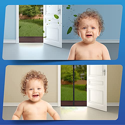 Easy To Install Magnetic Screen Door [Upgraded Version] - Heavy Duty Fiberglass Screen Door Mesh For Window, Patio And Sliding Doors - Door Screen Magnetic Closure Keeps Bugs Out By Flux Phenom #TOP6