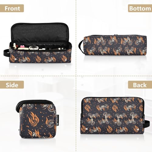 Motorbike Fire Marble Bolsa de Viaje para Herramientas de Cabello Resistente al Calor para Planchas y Rizadores, Organizador Portátil para Cuidado del Cabello miniatura 5