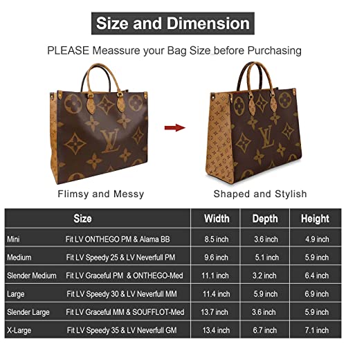 Omystyle Purse Organizer Insert For Handbags, Felt Bag Organizer For Tote & Purse, Tote Bag Organizer Insert With 5 Sizes, Compatible With Neverfull Speedy And More #TOP1
