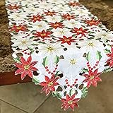 Dimensiones: el tamaño del camino de mesa de Navidad JOYIN es de aproximadamente 15 x 70 pulgadas, lo que es perfecto para decorar tu mesa.