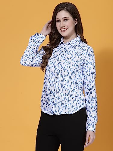 Image of OOMPH! Women's Cotton Regular Fit Floral Button Down Shirt