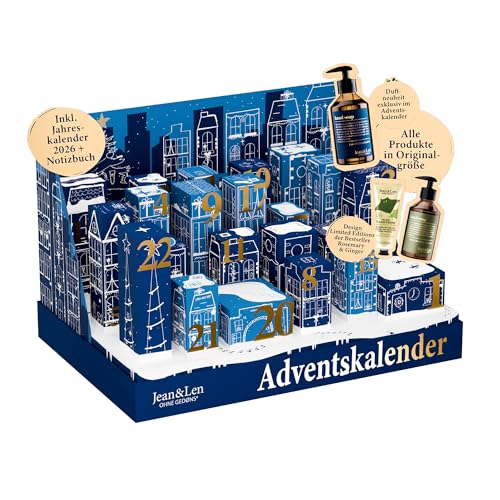 Jean & Len Adventskalender 2025, weihnachtliche 3D DIY-Szenerie, inklusive zwei Rosemary & Ginger Design Limited Editions & einer exklusiven Duftneuheit, nur Originalgrößen, Weihnachtskalender
