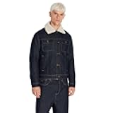 Men's Cotton Denim Jacket with Teddy Collar