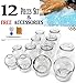 Professionals 12 pcs Thick Glass Cupping Set for Therapy Medical Tension Release