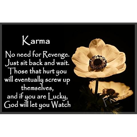 Karma Inspirational Quote Fridge Magnet Cover