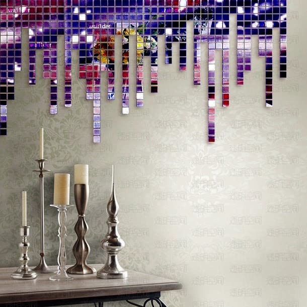 Wall1ders 200 Squares 3 cm, Mirror Stickers for Wall, Acrylic Mirror Wall Decor Sticker, Wall Mirror Stickers, Acrylic Stickers, Wall Stickers for Hall Room, Bed Room, Kitchen. (Blue) (B09RV96RXL) Amazon Price History, Amazon Price Tracker