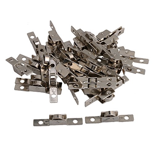 Yibuy 40 Set 43 x 7 x 10 mm Puerta Ventana Armario Cristal Deslizante rodamiento Rueda