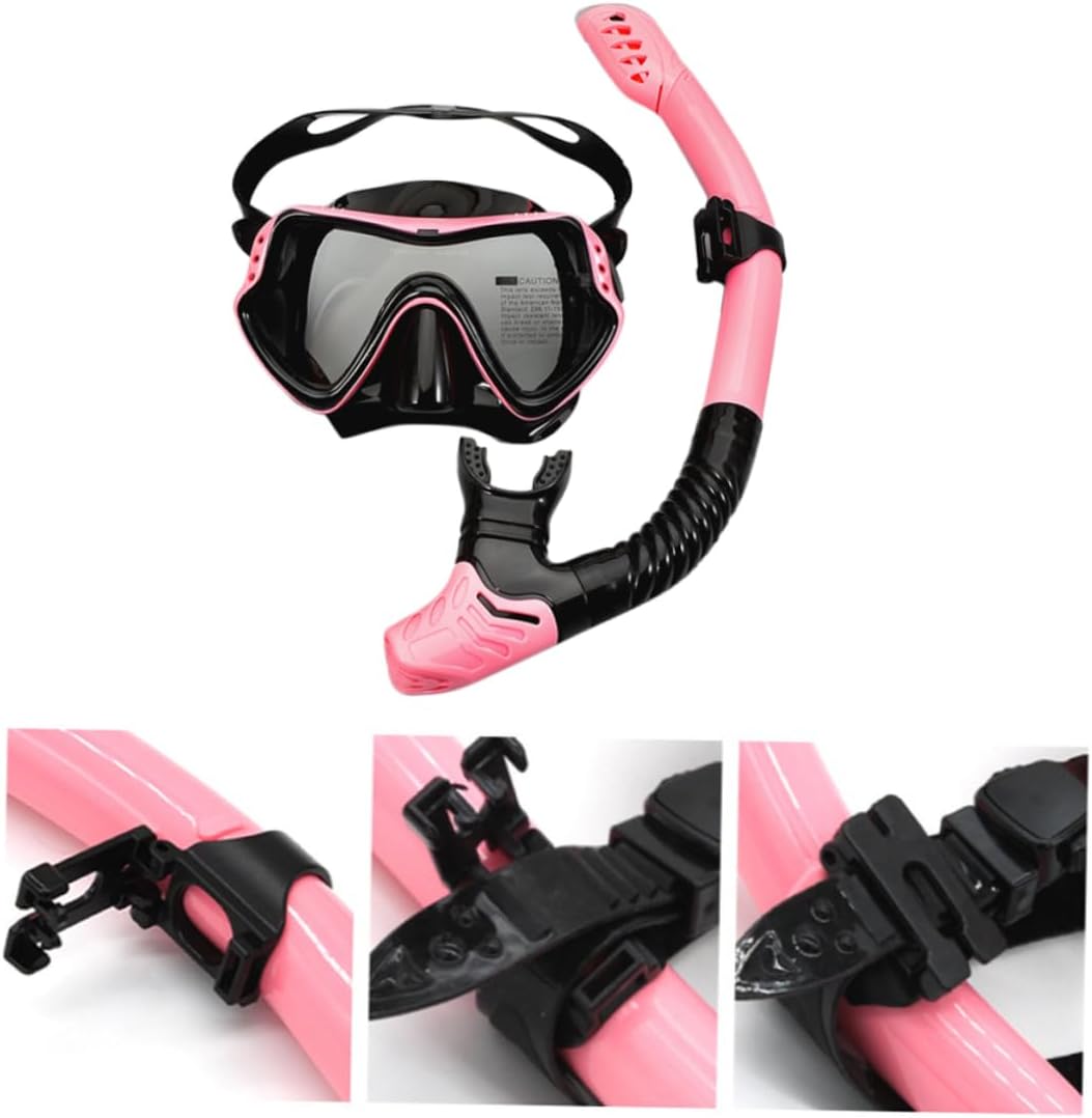 Silicone Snorkeling Diving Mask Set Anti-Fog Goggles and Breathing Tube for Adults Water Diving Equipment for Swimming and Snorkeling