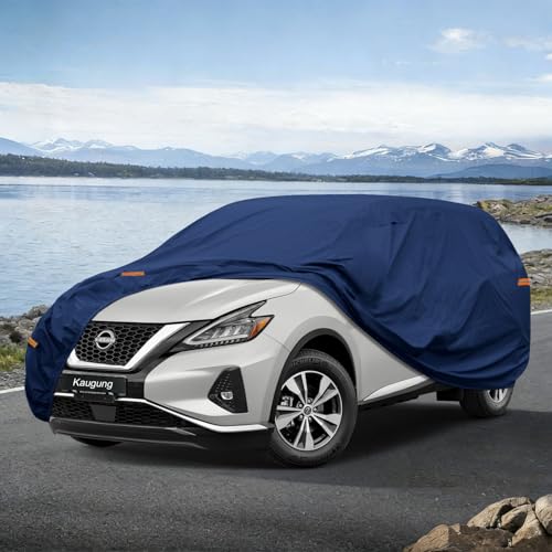 Image of Kaugung Custom Fit SUV Car Cover for Nissan Murano (2005-2026), Heavy Duty Waterproof All Weather Outdoor Protection, Breathable Full Exterior Cover with Vent, Rain Sun Snow UV Proof