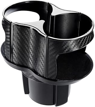 All Purpose 2 in 1 Car Cup Holder Expander Adapter, Multifunctional Organizer with 360 Rotating Adjustable, for Boat/Caravan