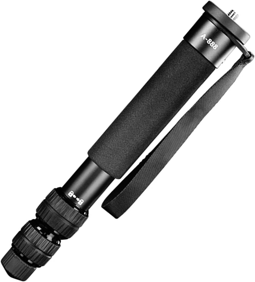Fabater 61 Inch Camera Monopod, 7 Section Height Adjustable Portable Aluminum Alloy Photography Stick with Wrist Strap, for Action Cameras DSLR Mirrorless